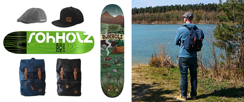 Doppelpack - ROHHOLZ skateboards - caps - backpacks