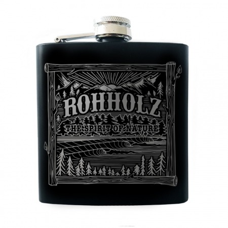 Rohholz Flachmann - Black Hip Flask